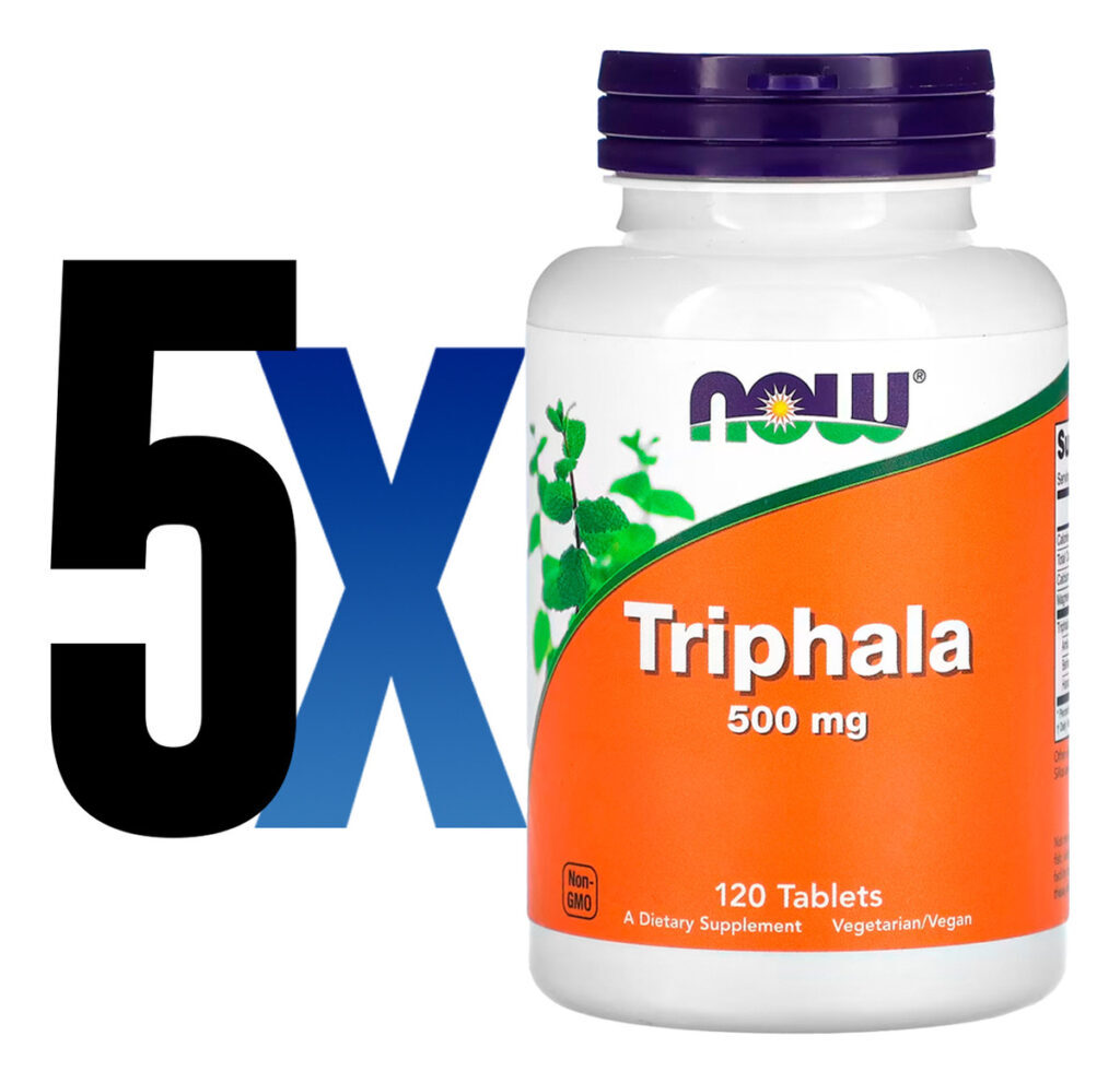 Triphala 500mg 120 Tabs Importado 5un Now Foods - Imagem 2