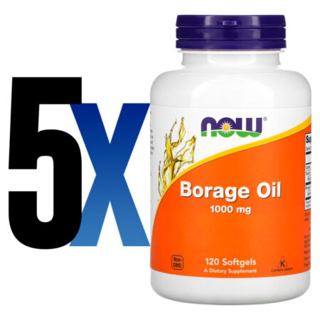 Óleo Borage 1000mg Now Foods Borragem 120soft Importado 5un - Imagem 2