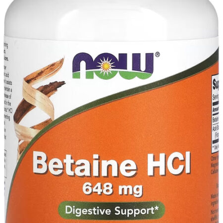 Betaína Hcl 648mg Now Foods Betaine Hcl 120 Veg Caps 5un - Imagem 3
