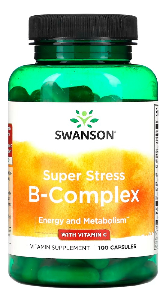 Complexo B Com Vitamina C Swanson 100 Caps Importado 2un - Imagem 3