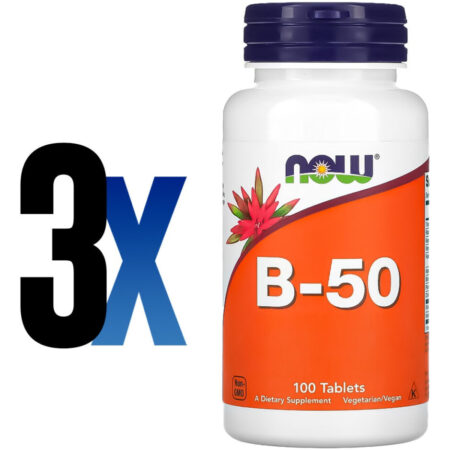 Vitamina B-50 100 Tablets Importado 3un Now Foods - Imagem 2