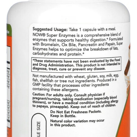 Enzimas Digestivas 90 Cápsulas Importado 3un Now Foods - Imagem 4