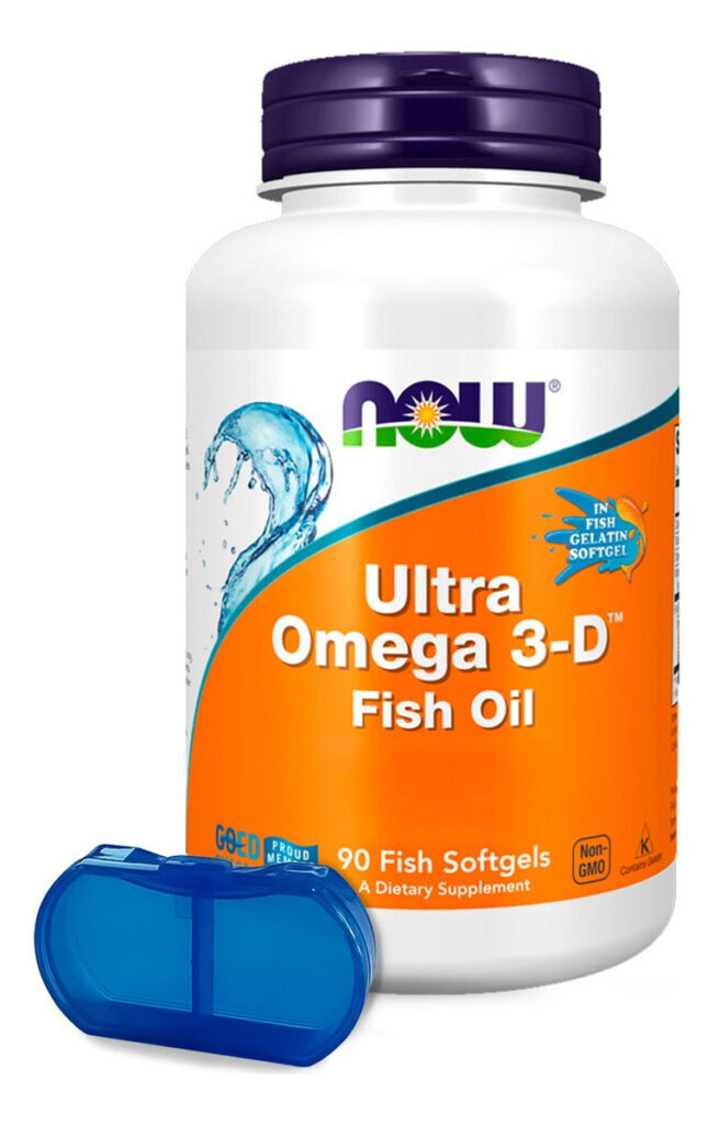 Ultra Omega 3-d Now Foods 90 Softgels + Porta Cápsulas