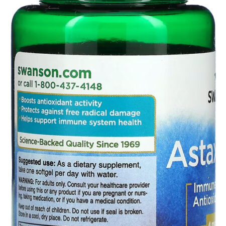 Astaxantina 4mg Swanson 60 Softgels Importado 5un - Imagem 4