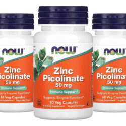 Zinco Picolinato 50mg Now Foods Zinc 60veg Caps 3un