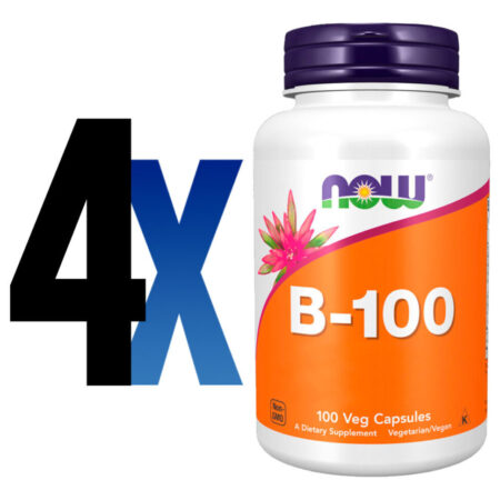 Vitamina B-100 Now Foods Complexo B 100cáps Importado 4un - Imagem 2