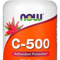 Vitamina C 500mg E Rosa Mosqueta Now Foods 250tabls Sabor Sem Sabor