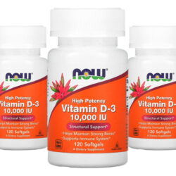 Vitamina D3 10000iu Alta Potencia Now 120 Softgels 3un