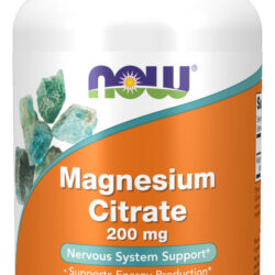 Citrato De Magnésio 200mg Now Foods 250 Tab Importado