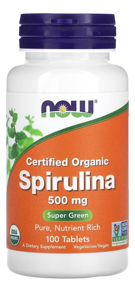 Suplemento Em Tablets Now Now Foods Spirulina Orgânica Pote Spirulina Orgânica Em Unidade