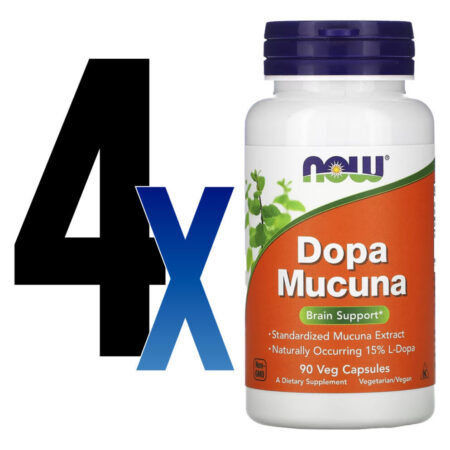 Dopa Mucuna Now Foods 90 Cápsulas Vegetarianas 4un - Imagem 2