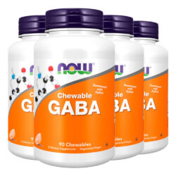 Gaba 250mg Now Foods 90 Chewables Mastigáveis Importado 4un