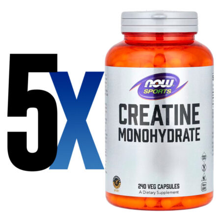 Creatina Monohidratada 750mg Now Foods 240caps Importado 5un - Imagem 2