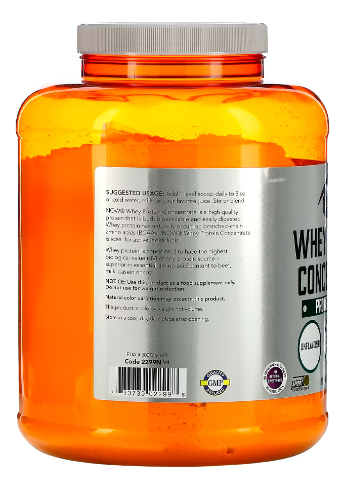 Whey Protein Concentrado Now Foods 2268g Pó Importado - Imagem 2