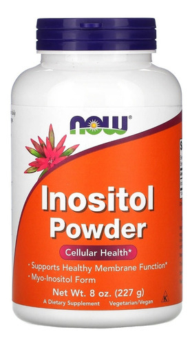 Inositol Em Pó Now Foods 227g Cellular Health 730 Mg Sabor Without Flavor