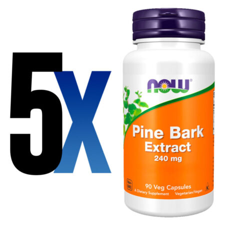 Extrato Casca Pinheiro 240mg Now Foods 90cáps Importado 5un - Imagem 2