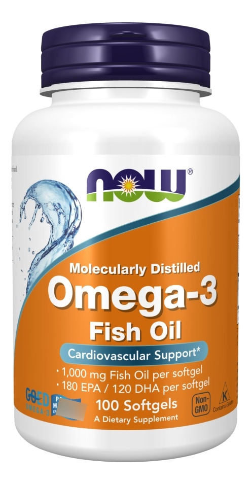 Ômega-3 Molecularmente Destilados Now Foods 100softgels Sabor Sem Sabor - Imagem 3