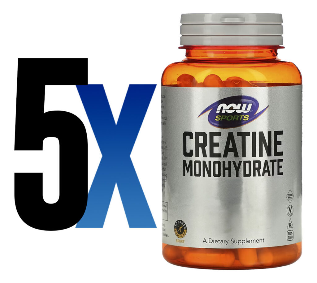Creatina Monohidratada 750mg 120cáps Importado 5un Now Foods - Imagem 2
