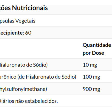 Ácido Hialurônico 50mg Msm Now Foods 120caps Importado 5un - Imagem 5