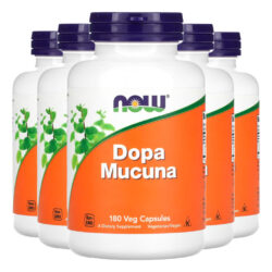 Extrato De Dopa Mucuna Now Foods 180 Veg Cáps Importado 5un