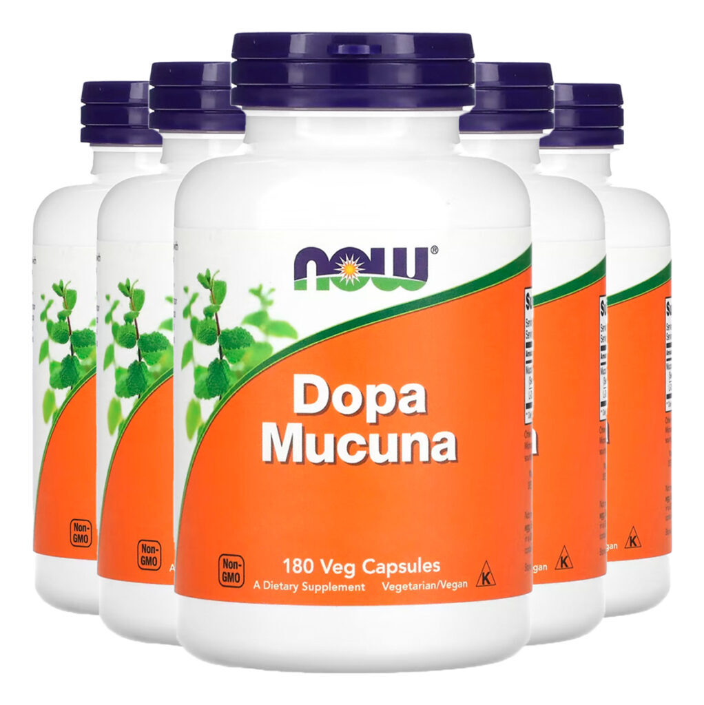Extrato De Dopa Mucuna Now Foods 180 Veg Cáps Importado 5un