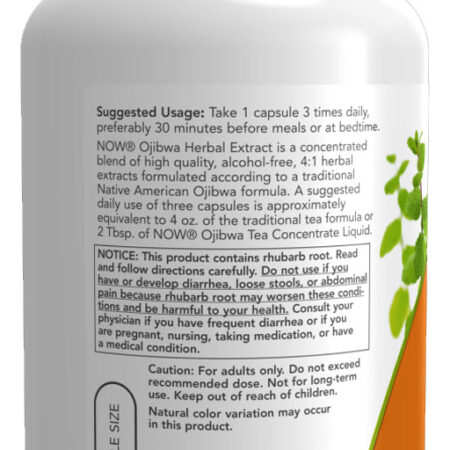 Extrato Ervas Ojibwa 450mg Now Foods 180 Cáps Importado 3un - Imagem 4