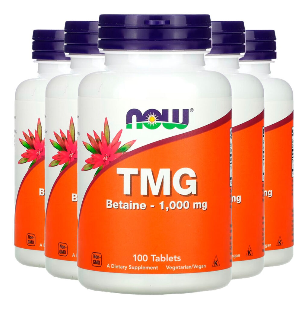 Tmg Betaína 1000mg 100 Tabs Importado 5un Now Foods
