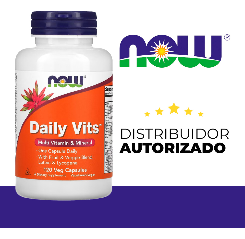Multivitamínico Daily Vits Now Foods 120 Cáps Importado - Imagem 4