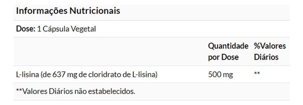 L-lisina 500mg L-lysine 100 Veg Caps Importado 4un Now Foods - Imagem 5