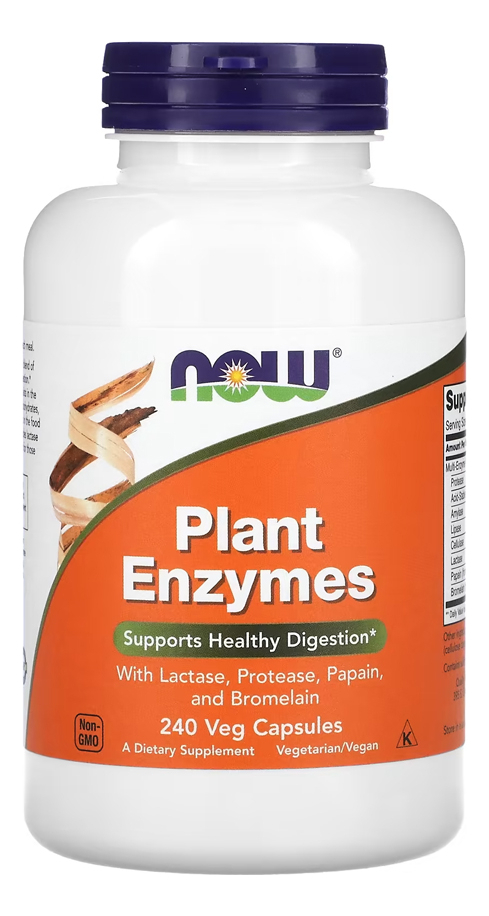 Plant Enzimas Now Foods Enzymes 240 Cápsulas Importado