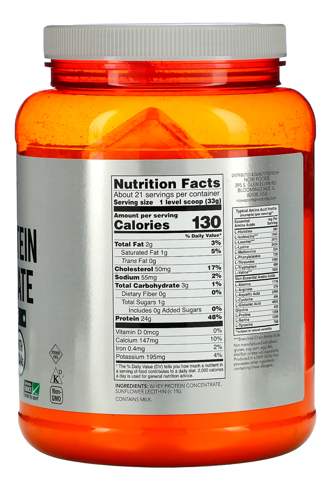 Whey Protein Concentrado Now Foods 680g Pó Importado - Imagem 3