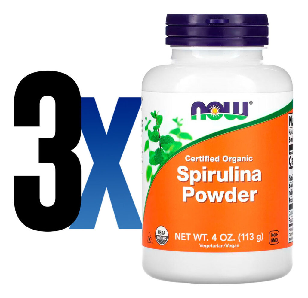 Spirulina Em Pó Now Foods 113g Orgânico Importado 3un - Imagem 2