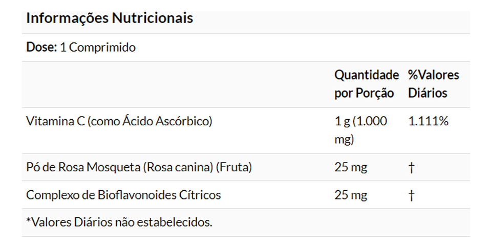 Vitamina C 1000mg E Rosa Mosqueta Now Foods 100tabls - Imagem 4