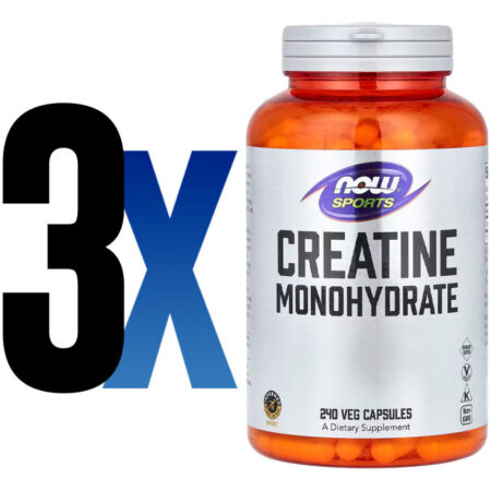 Creatina Monohidratada 750mg Now Foods 240caps Importado 3un - Imagem 2