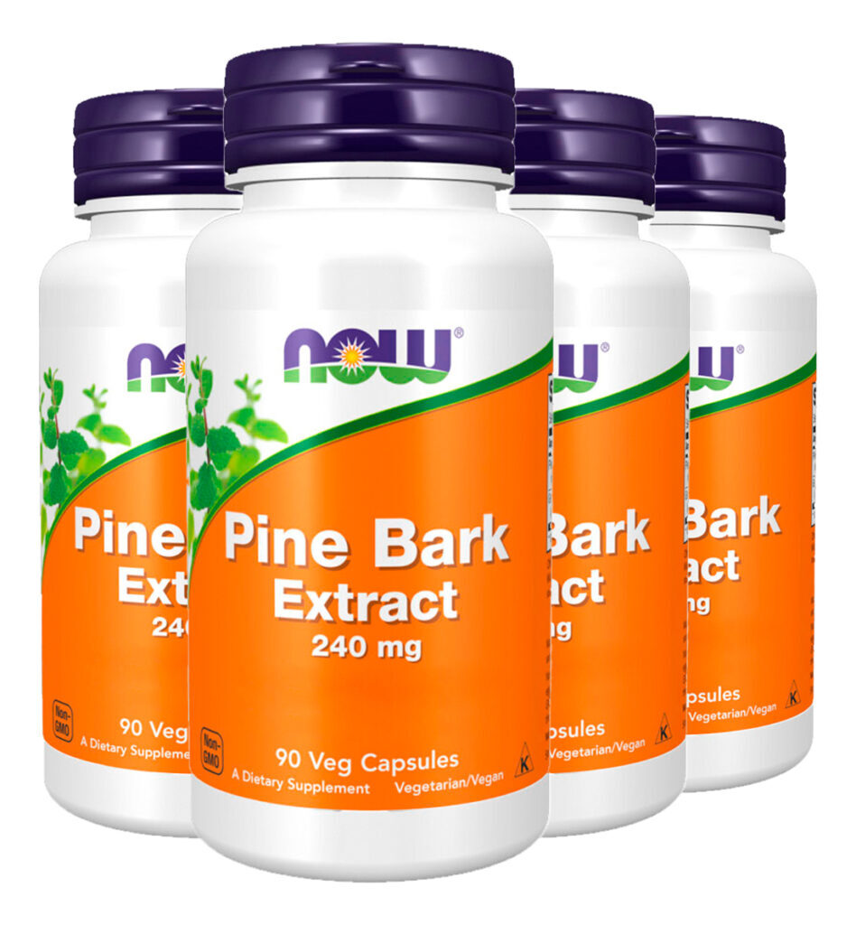 Extrato Casca Pinheiro 240mg Now Foods 90cáps Importado 4un