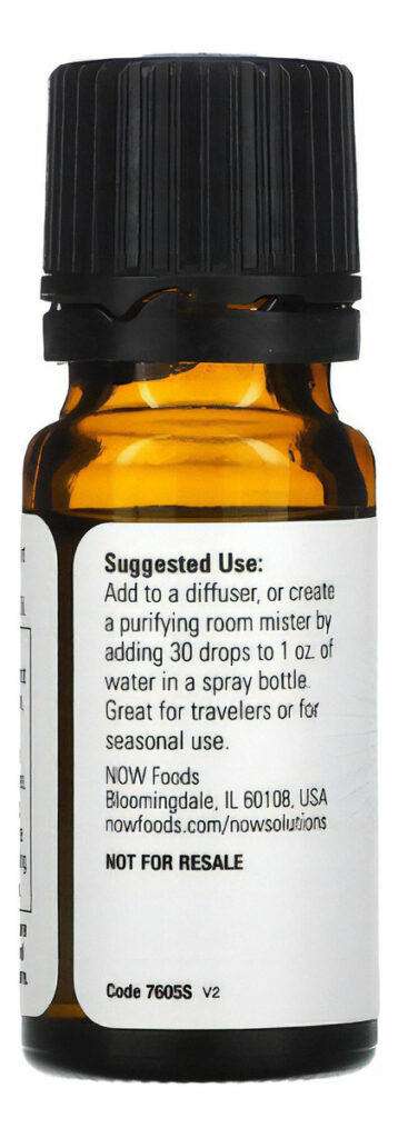 Mistura Purificadora De Óleo De Ar Puro Now Foods 30 Ml Sfn - Imagem 2