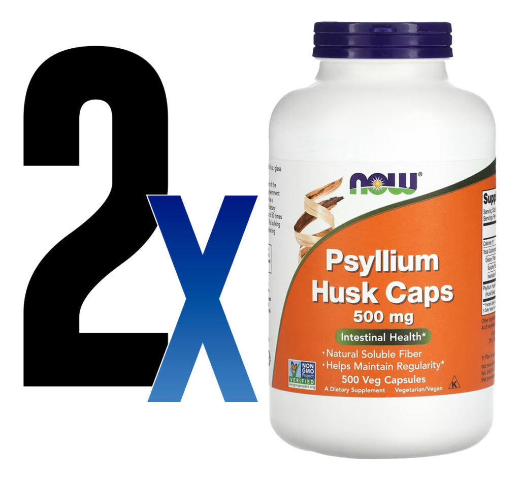 Fibra De Psyllium 500mg Now Foods Psyllium 500veg Caps 2un - Imagem 2