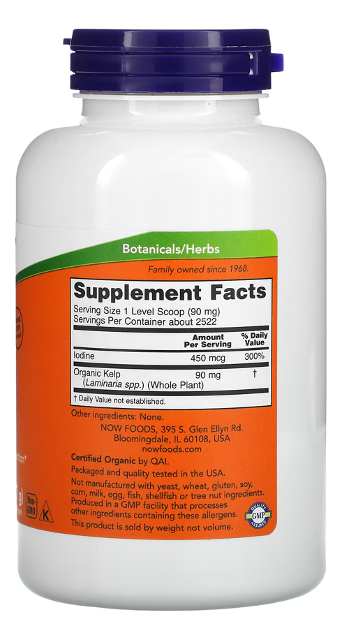 Kelp Em Pó Now Foods 227g Importado - Imagem 3