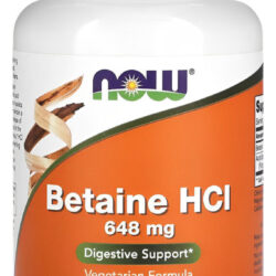 Betaína Hcl 648mg Betaine Hcl 120 Veg Caps Now Foods Sabor N/a