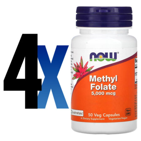 Folato De Methyl 5000mcg Now Foods 50 Cápsulas Importado 4un - Imagem 2