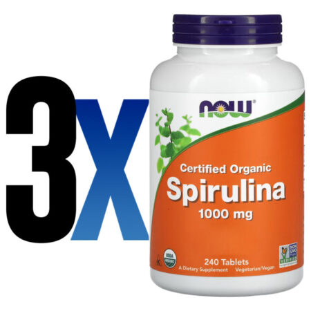 Spirulina 1000 Mg Now Foods 240 Tablets Importado 3un - Imagem 2