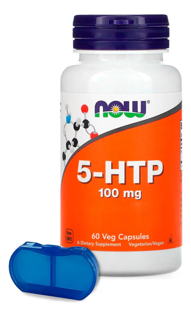 5 Htp Hidroxitriptofano Now Foods 60 Cáps + Porta Cápsulas