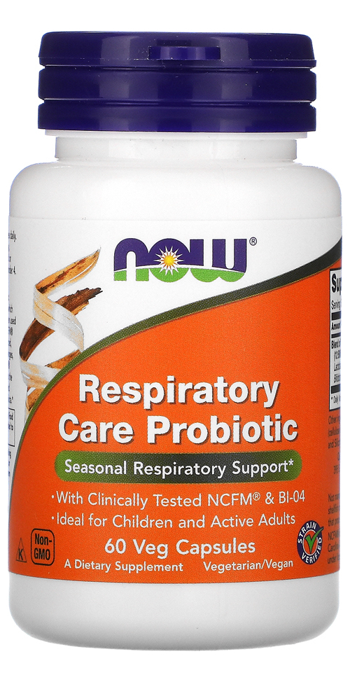Respiratory Care Probiótico Now Foods 60 Veg Caps