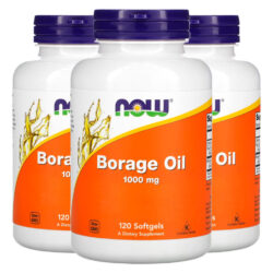 Óleo Borage 1000mg Now Foods Borragem 120soft Importado 3un
