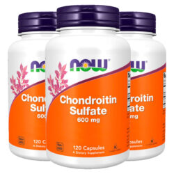Sulfato Condroitina 600mg Now Foods 120cáps Importado 3un