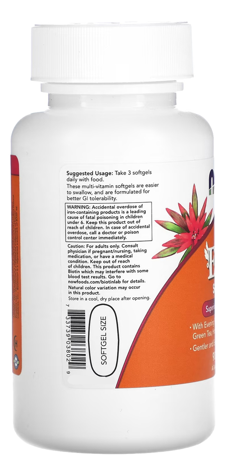 Multivitamínico Eve Mulheres Now Foods 90 Soft Importado 4un