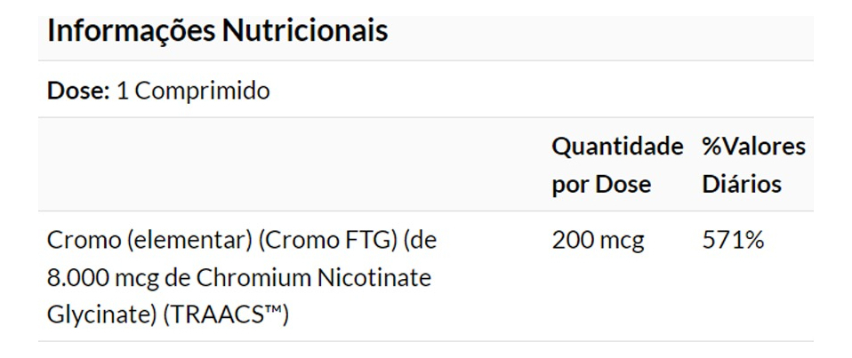Cromo Gtf 200mcg Forma Ativa 250tabs Importado 2un Now Foods - Imagem 6