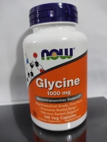 Glicina, Glicina, Glicina, 1000 Mg, 100 Vegetais, Cápsulas, Amoniácido, Sabor Sfn, Sem Sabor - Imagem 2