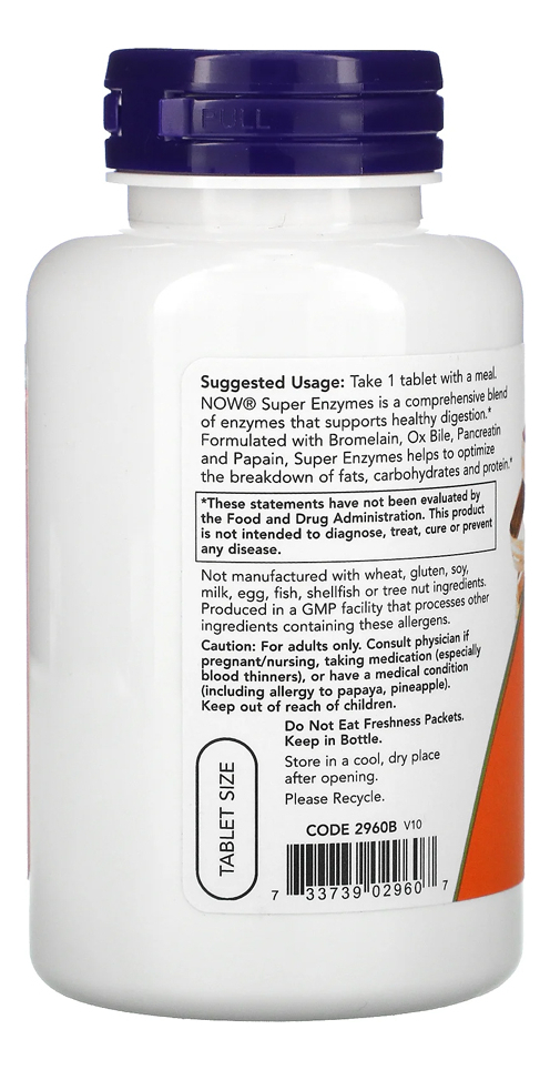 Enzimas Digestivas Now Foods 90 Tablets Importado 4un - Imagem 4
