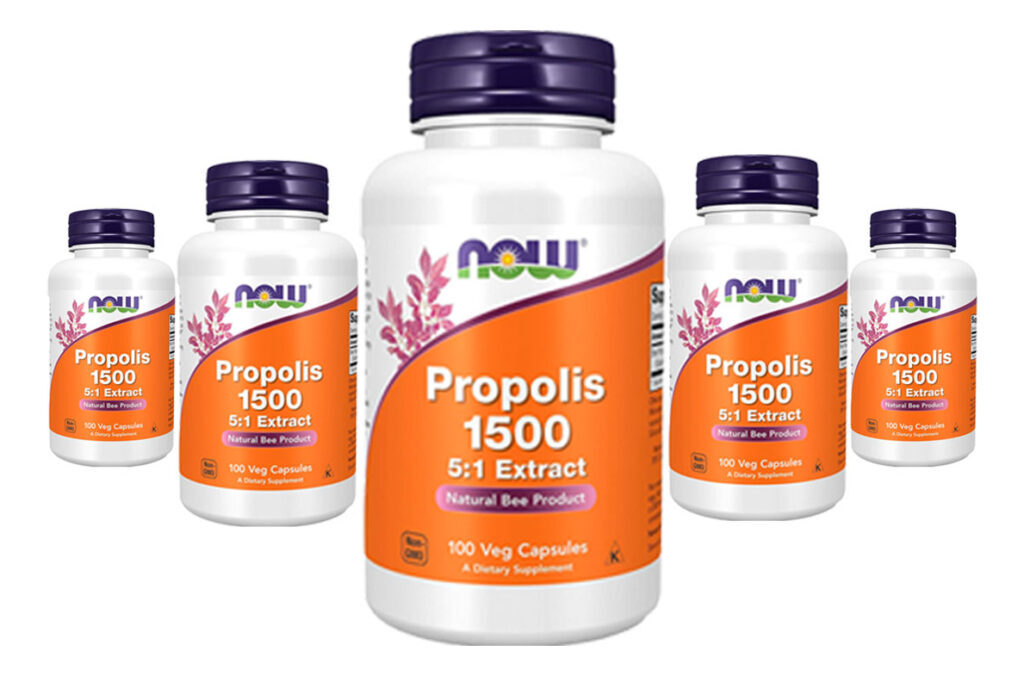 Própolis Abelha 1500 Now Foods 300mg 100 Veg Caps 5un